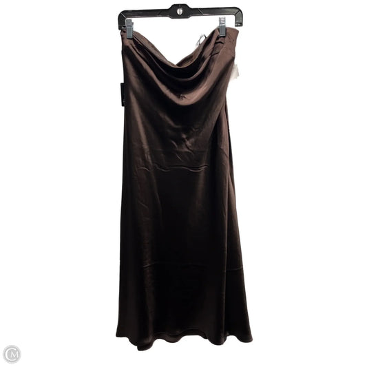 Dress Party Midi By Express In Brown, Size: M