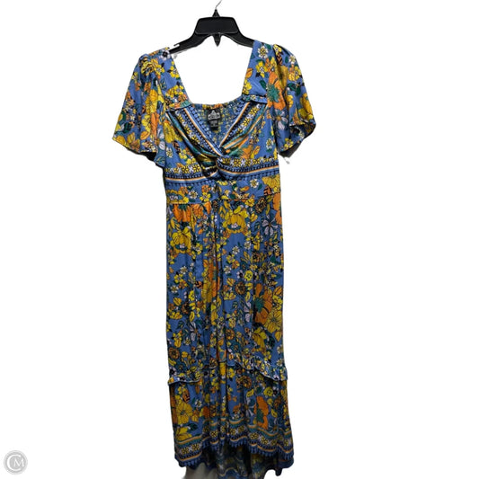 Dress Casual Maxi By Angie In Blue & Orange, Size: S