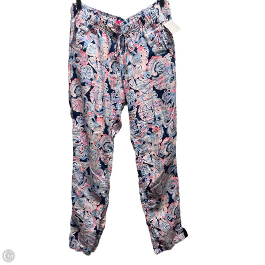 Pants Designer By Lilly Pulitzer In Blue & Pink, Size: M