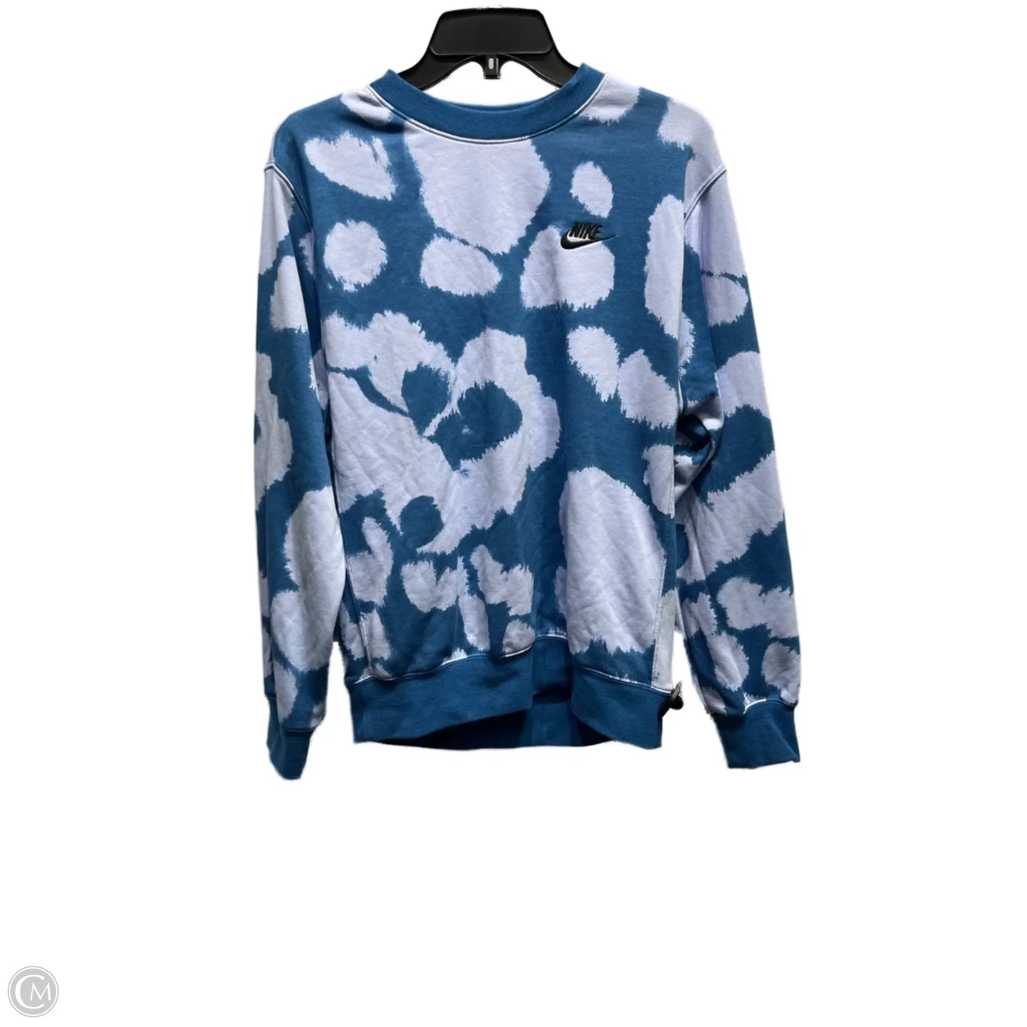 Athletic Top Long Sleeve Crewneck By Nike Apparel In Blue, Size: S