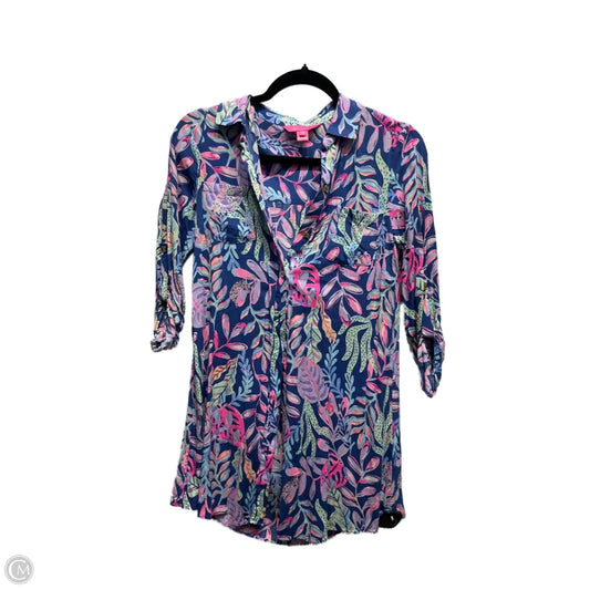 Tunic Designer By Lilly Pulitzer In Green & Purple, Size: Xxs