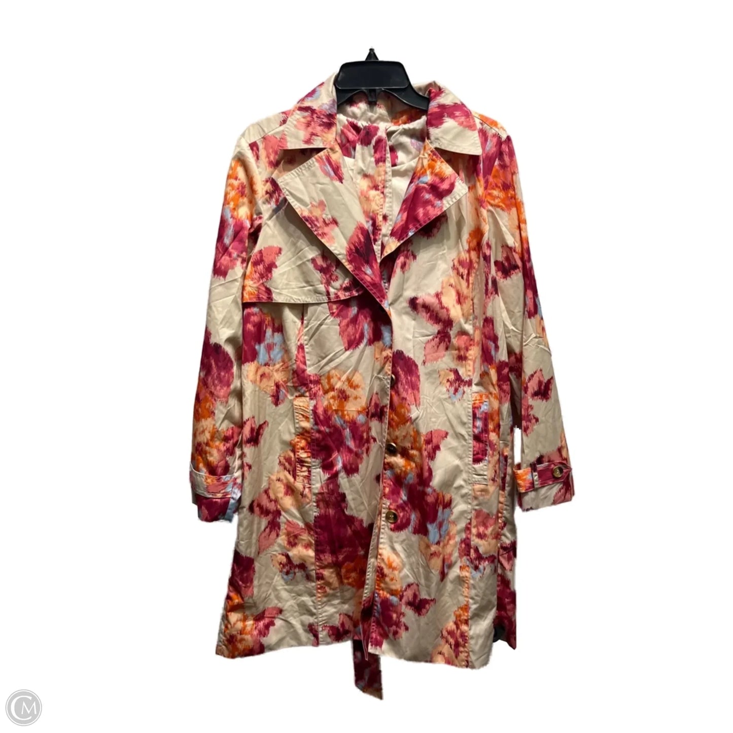 Coat Other By Chicos In Orange & Pink, Size: L
