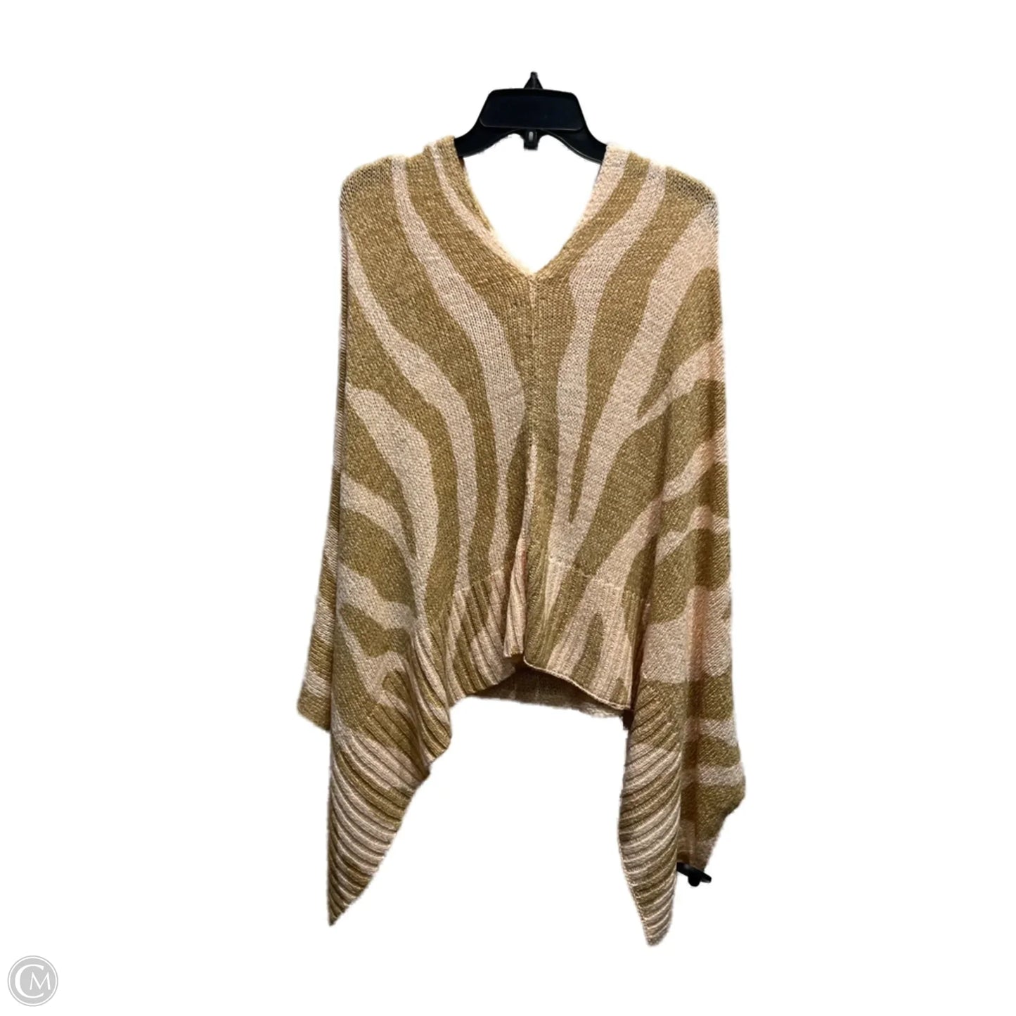Shawl By Chicos In Cream & Pink, Size: Xl