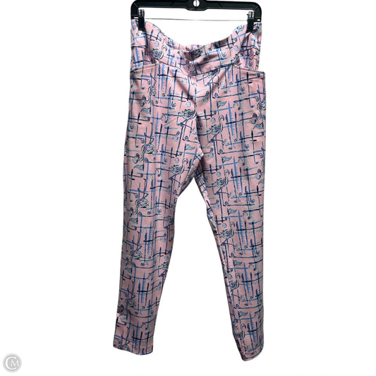 Pants Designer By Lilly Pulitzer In Blue & Pink, Size: 14