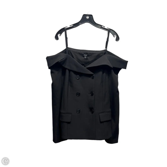 Blouse Long Sleeve By Express In Black, Size: 12