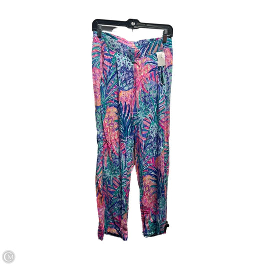 Pants Designer By Lilly Pulitzer In Blue & Pink, Size: S