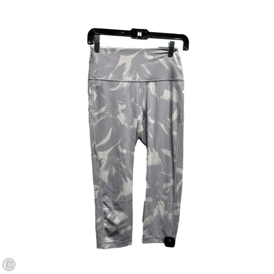 Athletic Capris By Lululemon In Grey & White, Size: 6