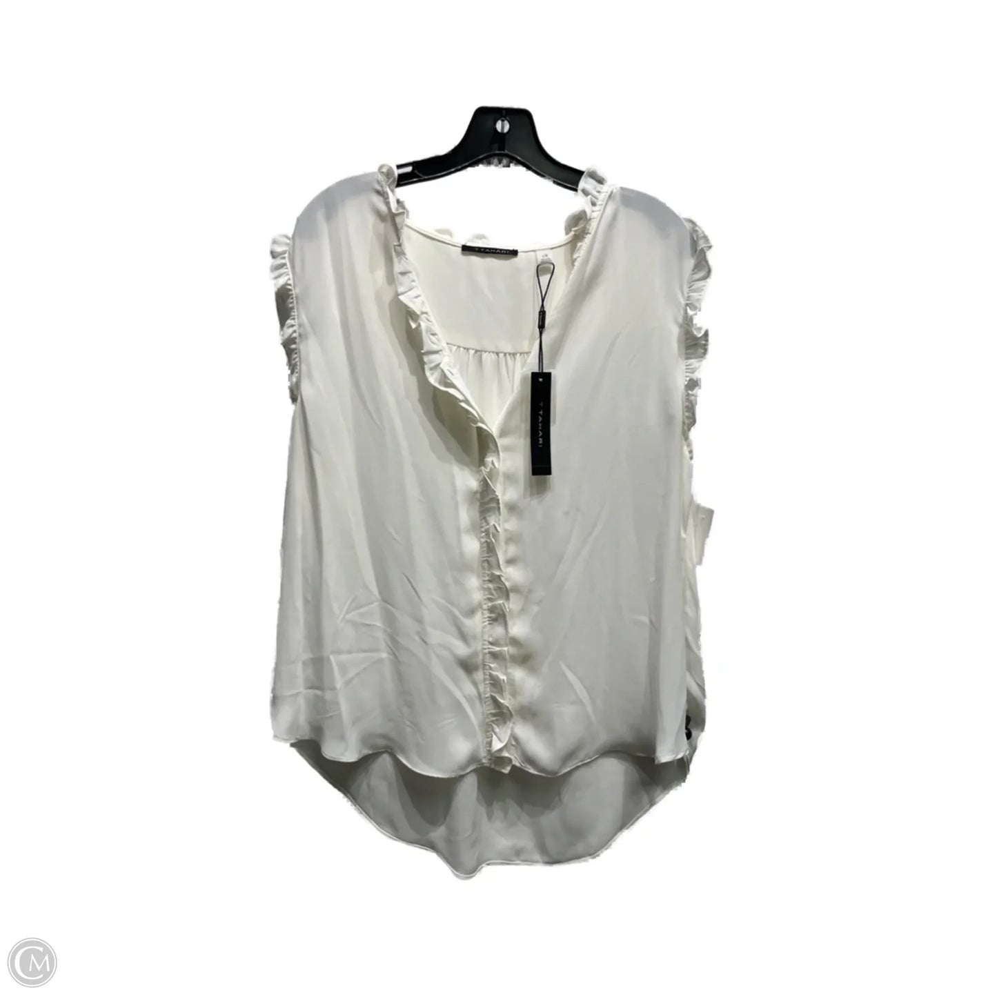 Top Sleeveless By T Tahari In White, Size: L