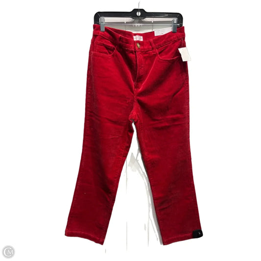 Pants Corduroy By Loft In Red, Size: 8