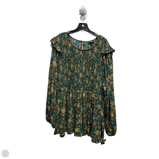 Top Long Sleeve By Torrid In Green, Size: 1x