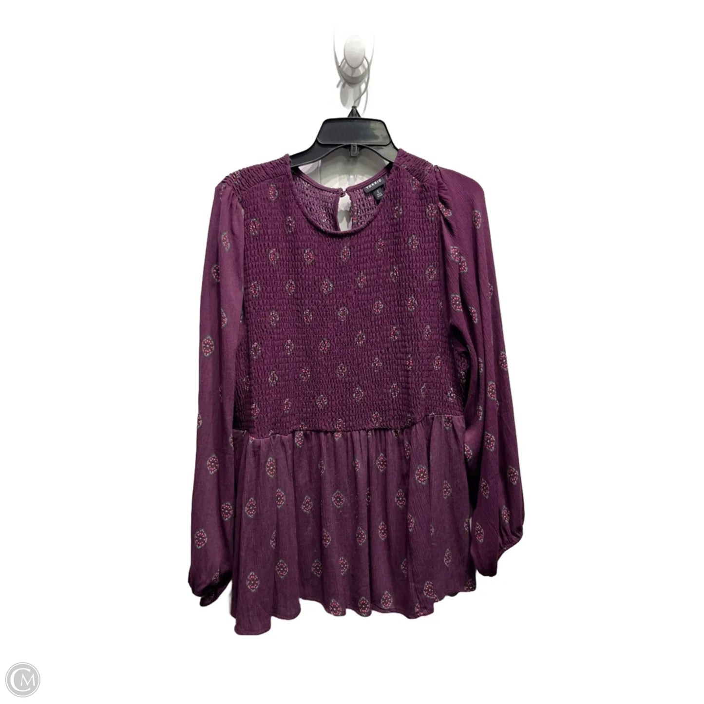 Top Long Sleeve By Torrid In Purple, Size: 2x