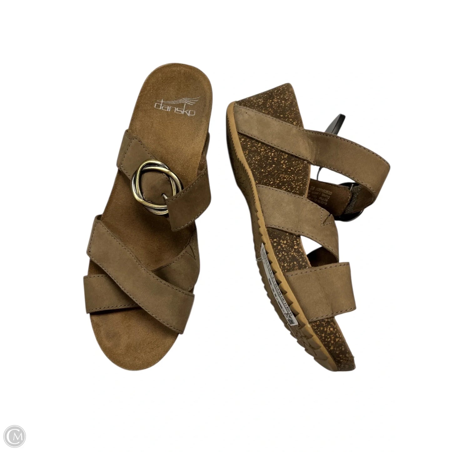 Sandals Heels Wedge By Dansko In Tan, Size: 8
