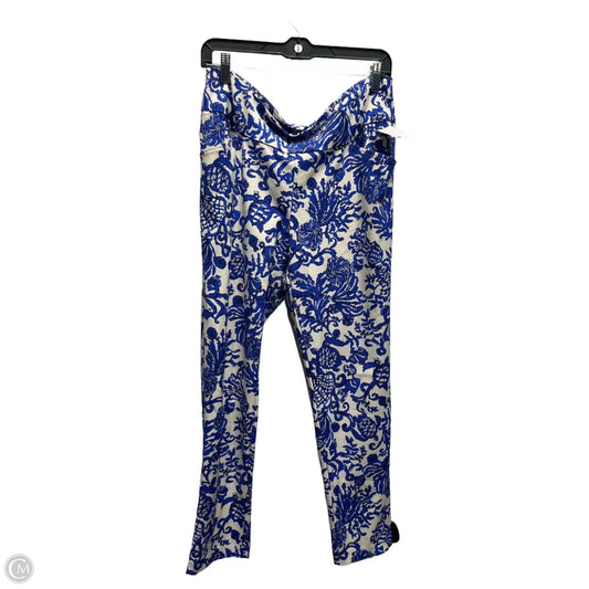 Pants Designer By Lilly Pulitzer In Blue & White, Size: 12