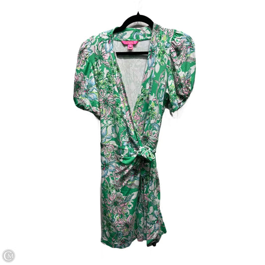 Dress Designer By Lilly Pulitzer In Green & Pink, Size: Mp