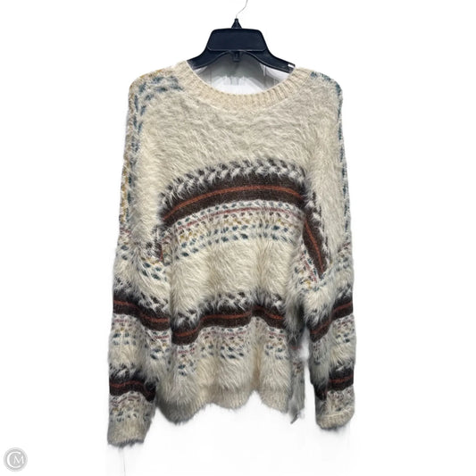 Sweater By Bke In Cream & Orange, Size: S