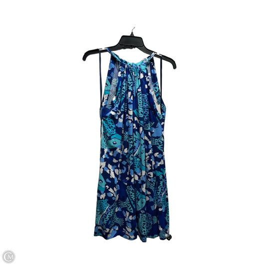 Dress Casual Short By Escapada Living In Blue & White, Size: S