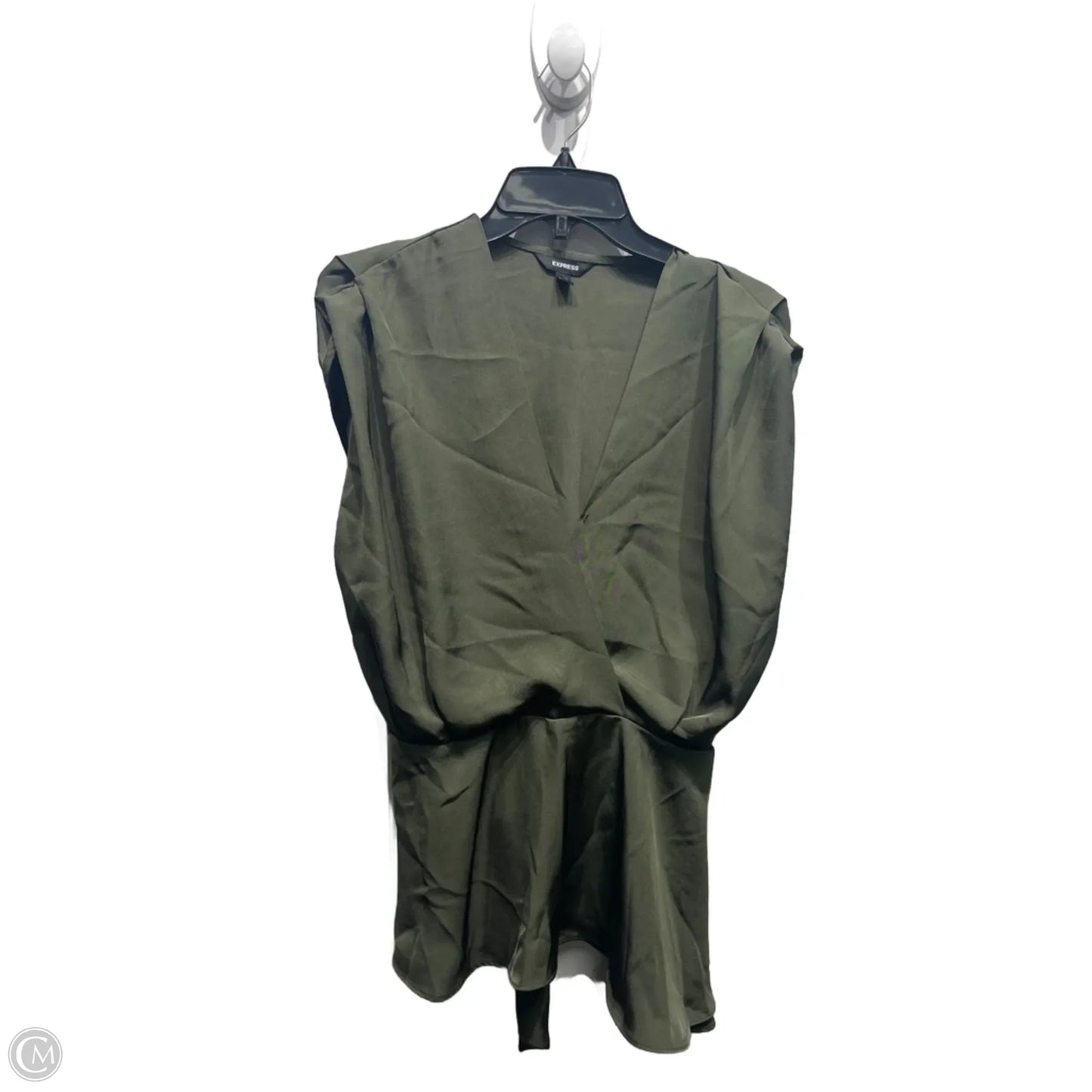 Top Short Sleeve By Express In Green, Size: M