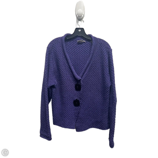 Sweater Cardigan By Habitat In Purple, Size: M