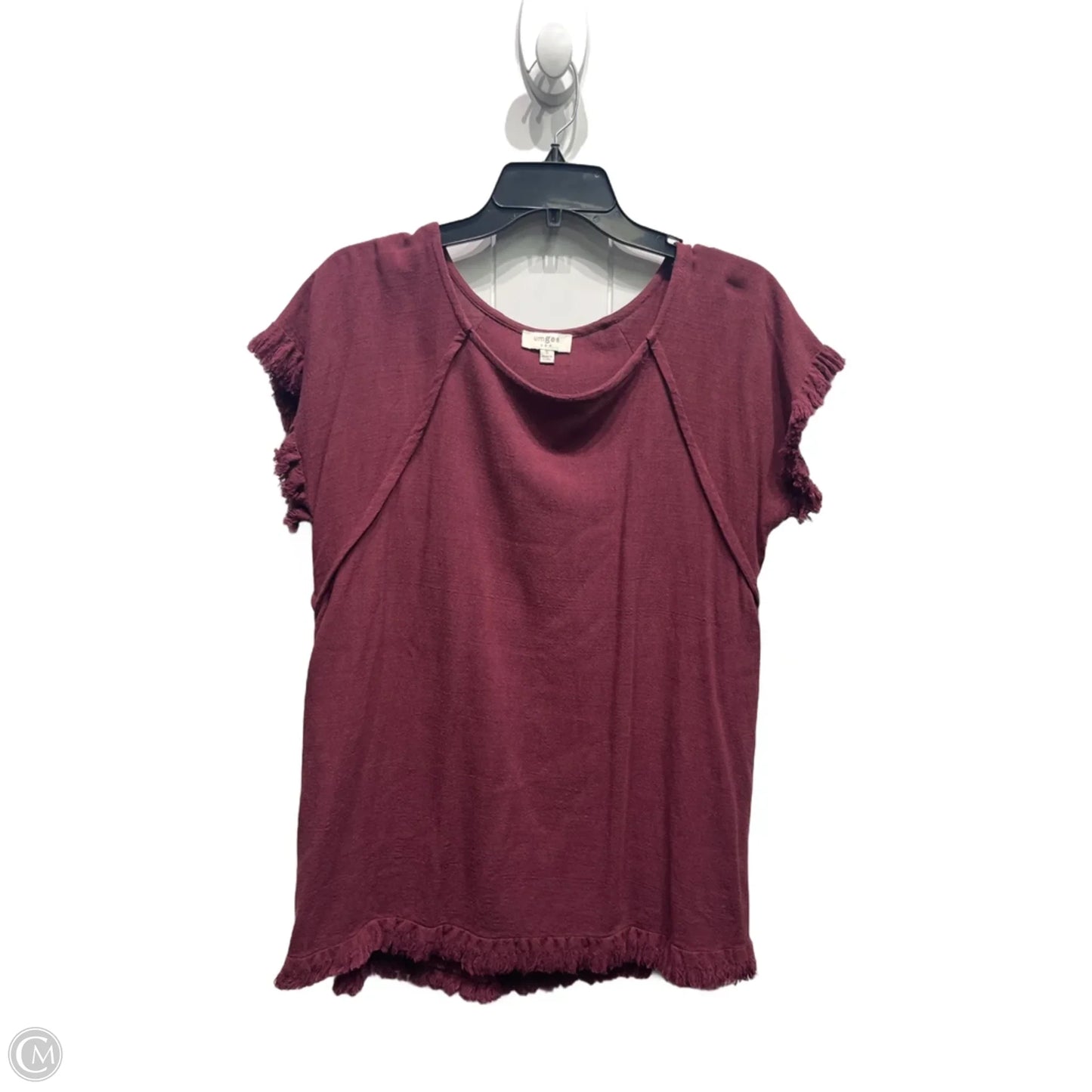 Tunic Short Sleeve By Umgee In Maroon, Size: S