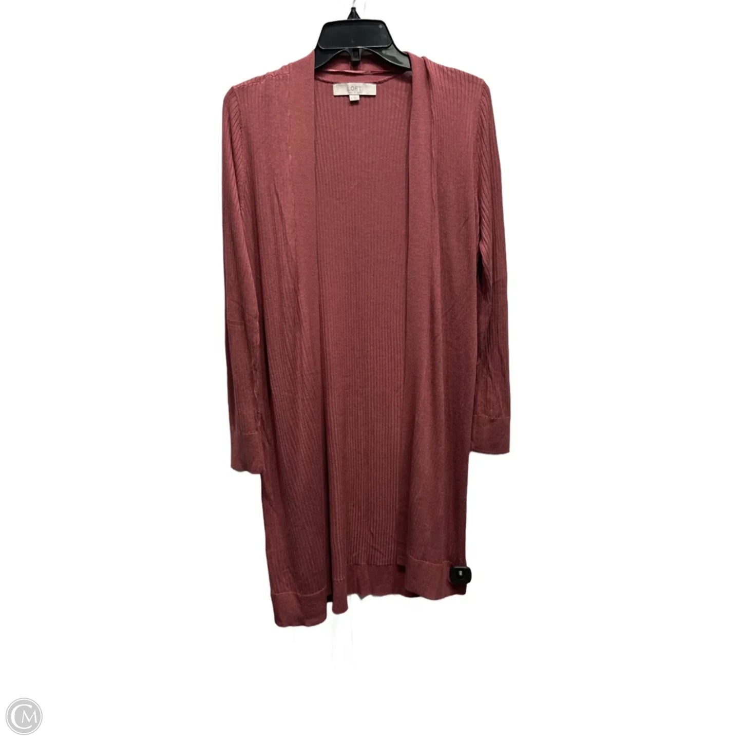 Sweater Cardigan By Loft In Mauve, Size: M
