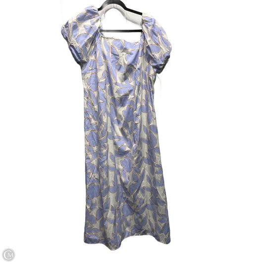 Dress Casual Midi By A New Day In Blue & White, Size: Xxl