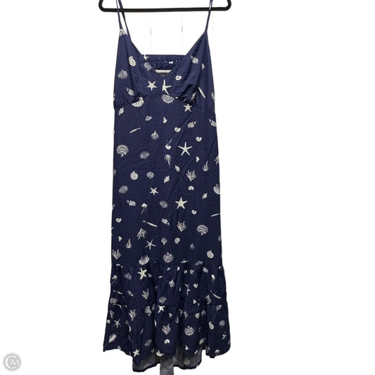 Dress Casual Maxi By A New Day In Blue & White, Size: Xxl