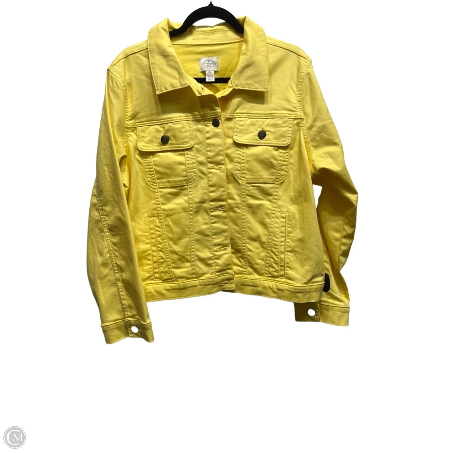 Jacket Denim By St Johns Bay In Yellow, Size: Xxl