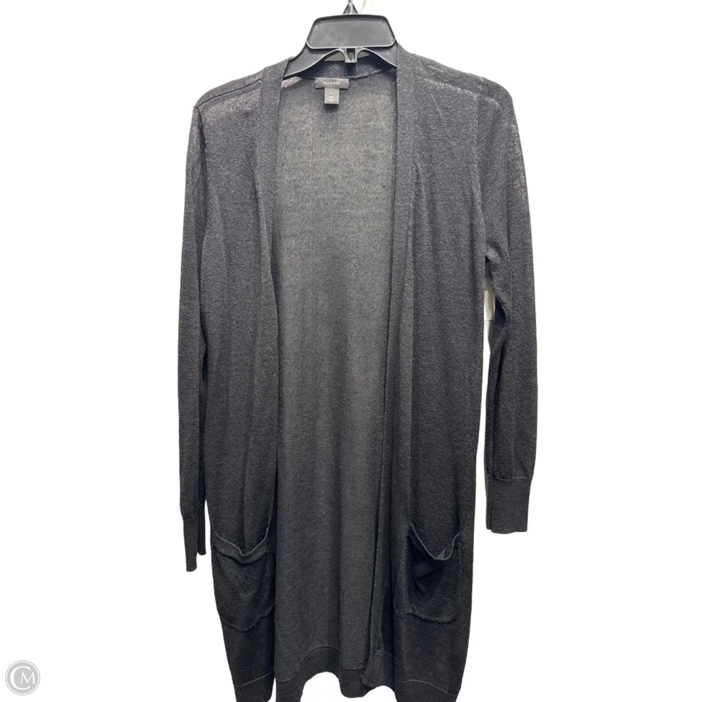 Sweater Cardigan By Halogen In Black, Size: S