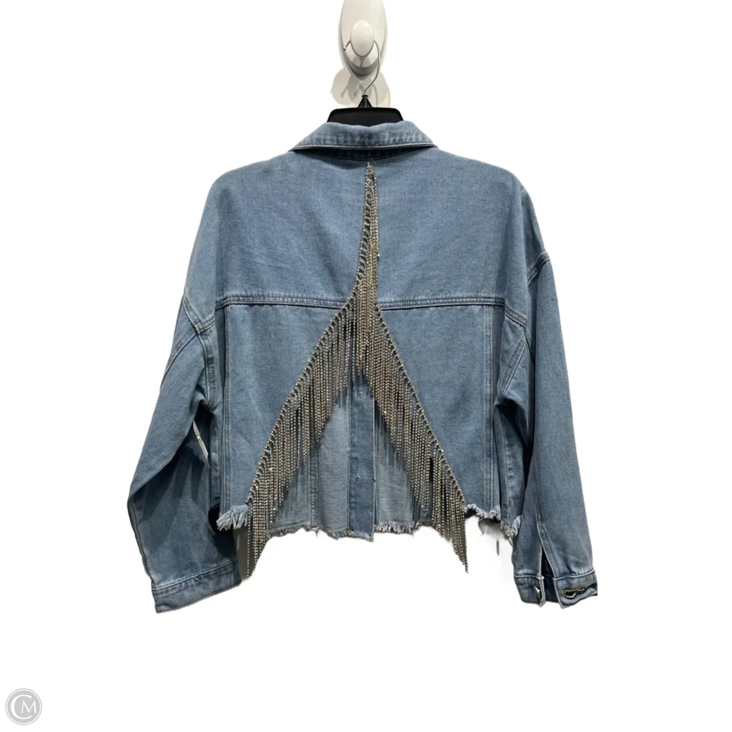 Jacket Denim By Andree By Unit In Blue Denim, Size: L