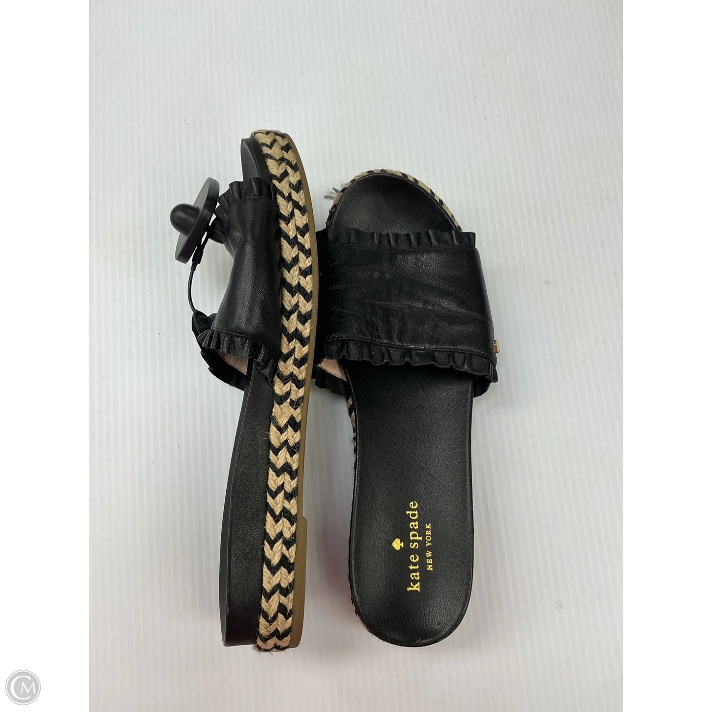 Sandals Designer By Kate Spade In Black, Size: 8