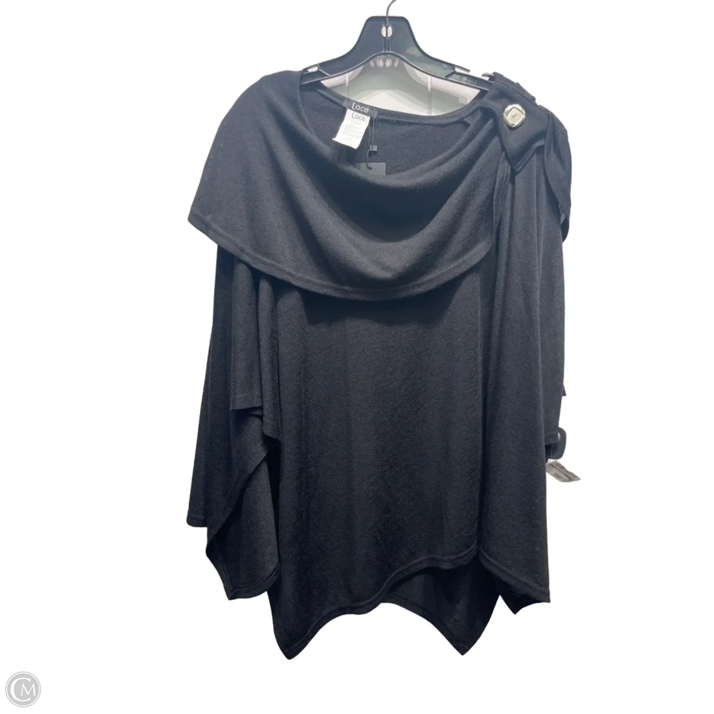 Top Short Sleeve By LACE In Black, Size: M