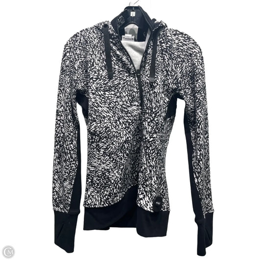 Sweatshirt Hoodie By Athleta In Black & White, Size: M