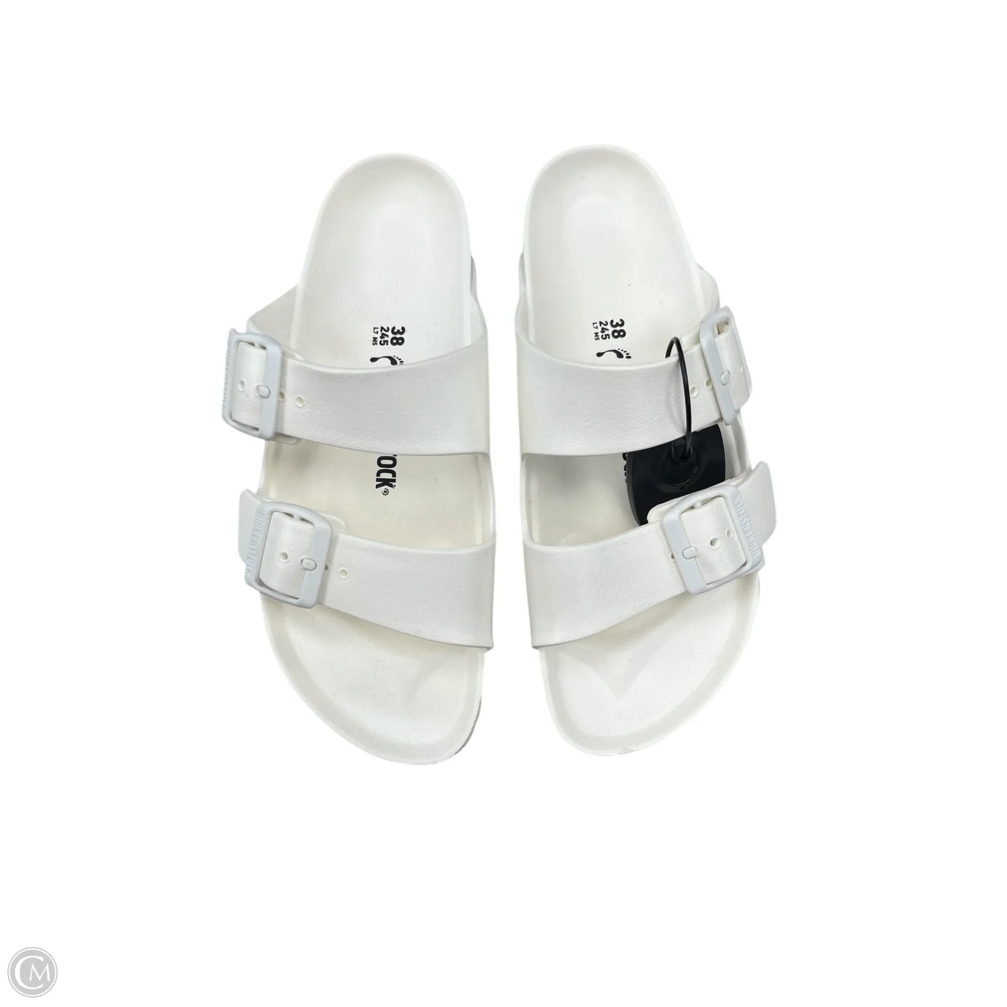 Sandals Flats By Birkenstock In White, Size: 8