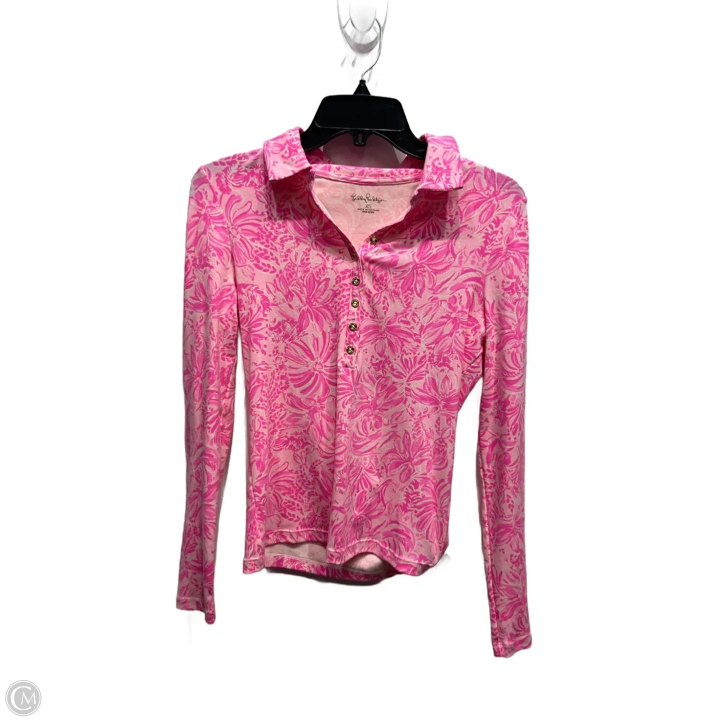 Top Long Sleeve Designer By Lilly Pulitzer In Pink, Size: Xs