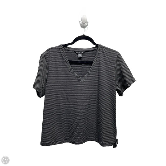 Athletic Top Short Sleeve By Athleta In Black & White, Size: S
