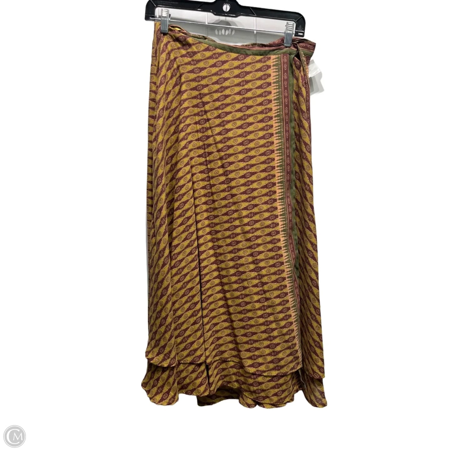 Skirt Maxi By Free People In Green & Orange, Size: 8