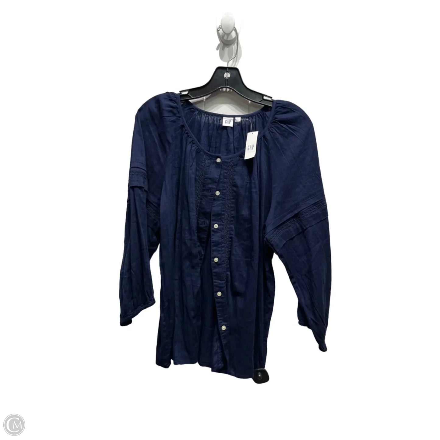 Top Long Sleeve By Gap In Navy, Size: L