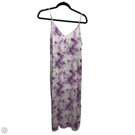 Dress Casual Midi By Double Zero In Purple & White, Size: S