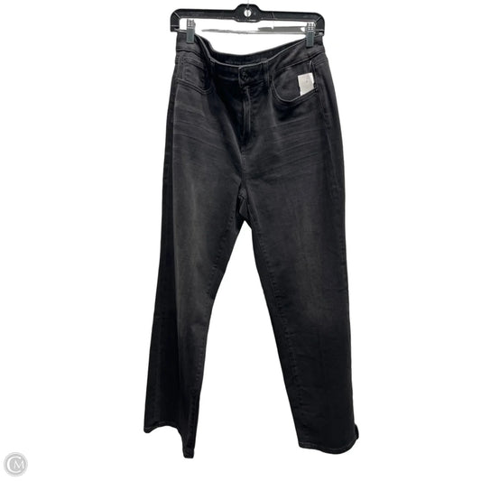 Jeans Straight By Chicos In Black Denim, Size: 10