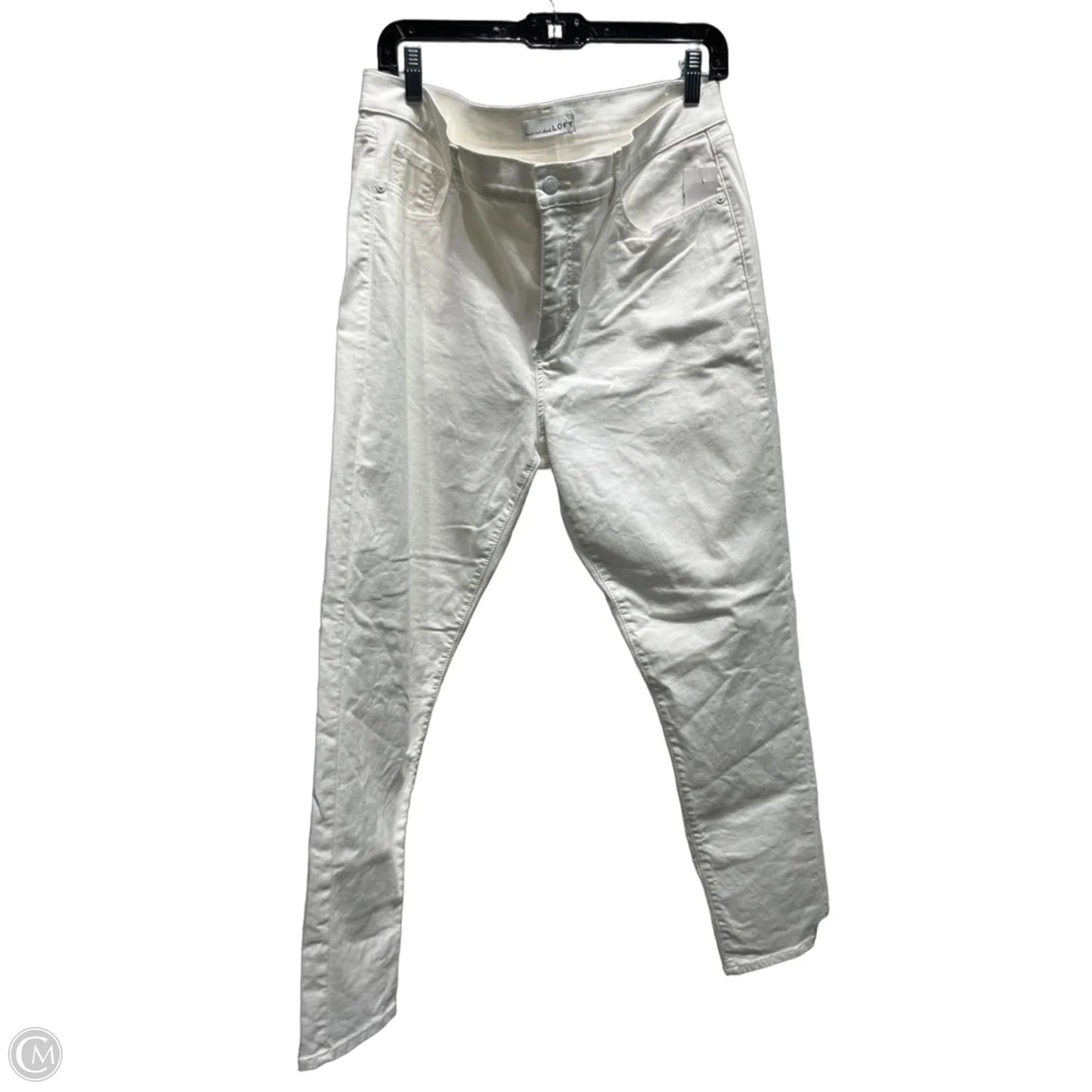 Jeans Skinny By Loft In White, Size: 12