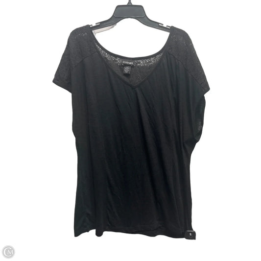Top Short Sleeve By Lane Bryant In Black, Size: 22