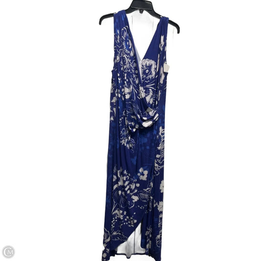 Dress Casual Maxi By Tommy Bahama In Blue & White, Size: Xl