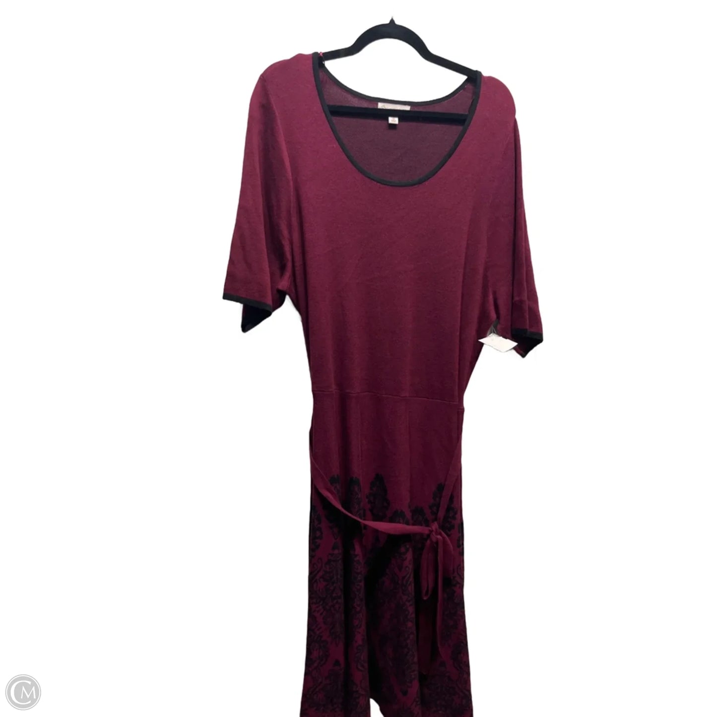 Dress Sweater By Dressbarn In Black & Red, Size: 3x