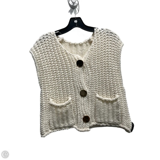 Sweater Short Sleeve By Amazon Essentials In Ivory, Size: L