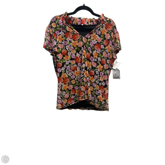Top Short Sleeve By poppi Orange, Size: Xl
