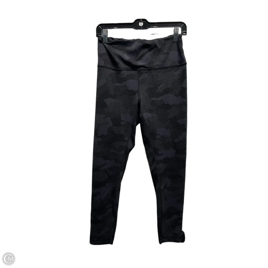 Athletic Leggings By Lululemon In Black & Grey, Size: 12