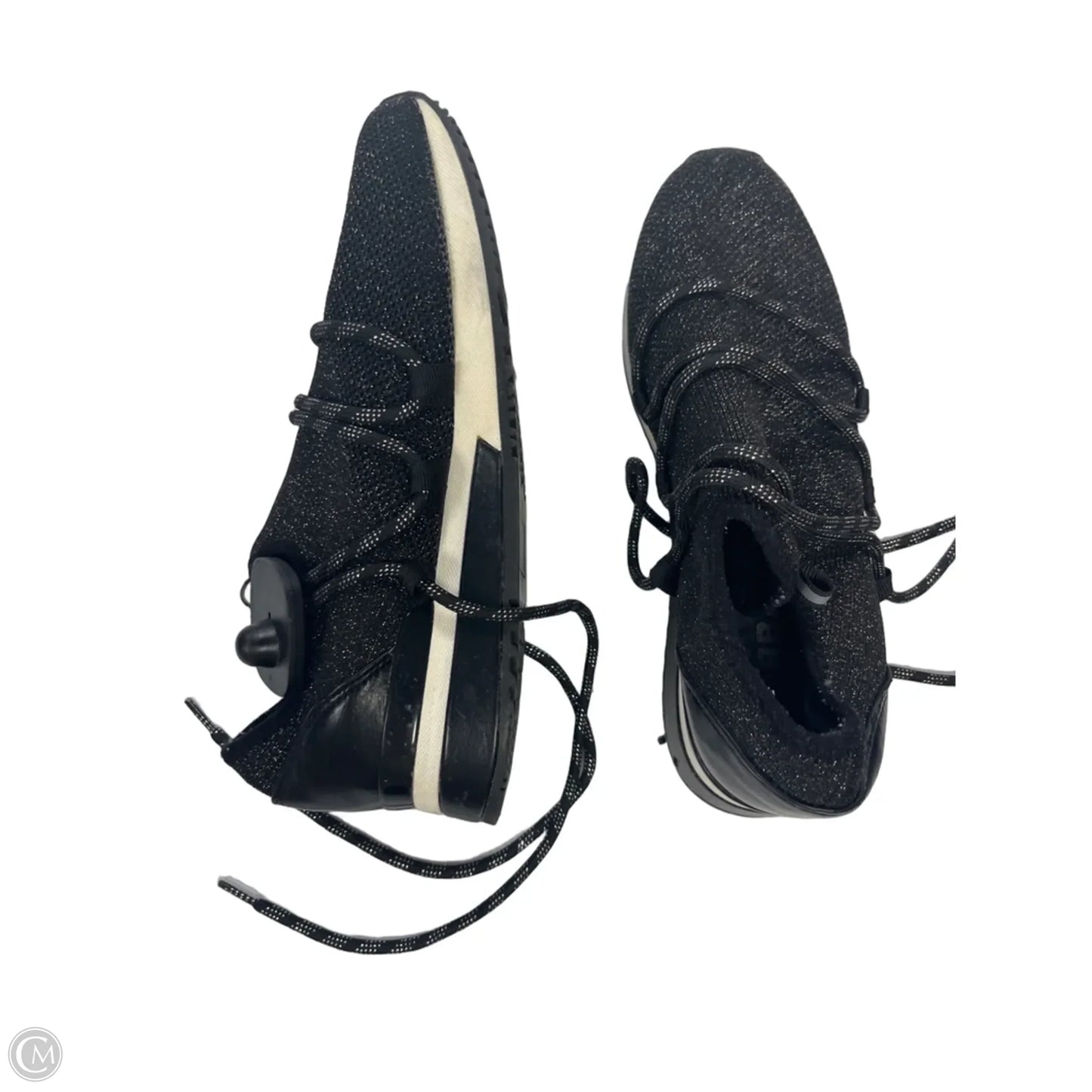 Shoes Sneakers By J Slides In Black & Silver, Size: 8