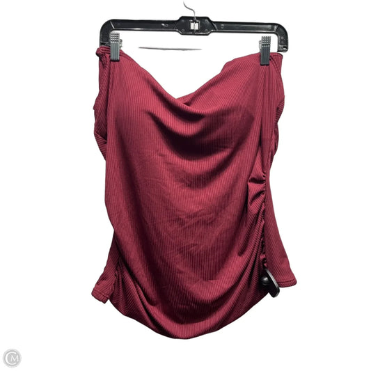 Swimsuit 2pc By eomie In Maroon, Size: 2x