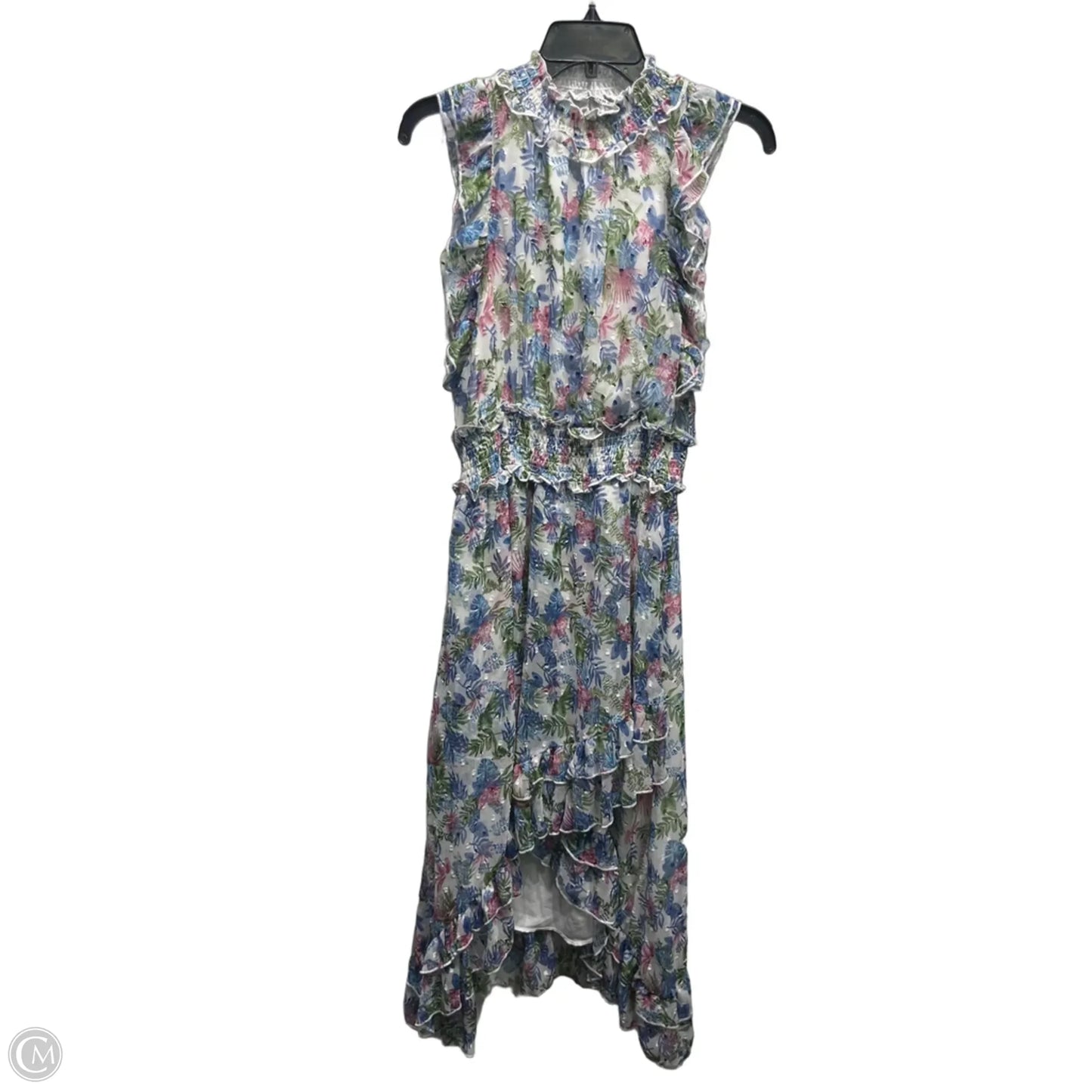 Dress Casual Midi By Walter Baker In Blue & Pink, Size: S