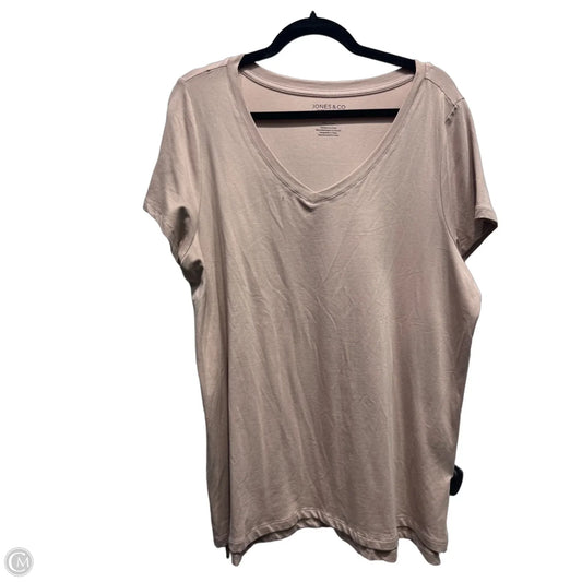Top Short Sleeve Basic By Jones And Co In Purple, Size: 1x